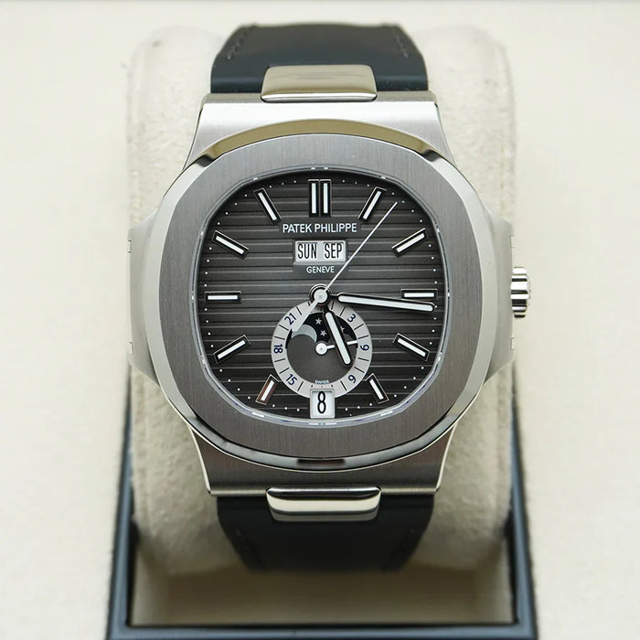 Patek Philippe Nautilus Annual Calendar Moon Phase 40mm 5726A Black Dial