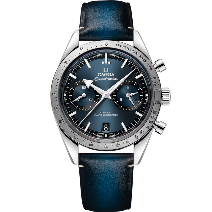 Luxury Omega Speedmaster '57 40.5 mm, steel on leather strap