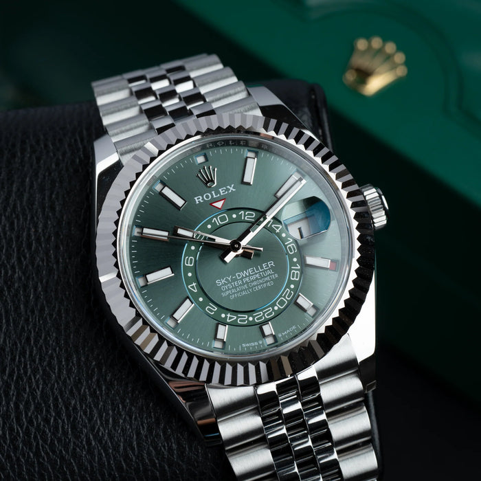 Automatic Rolex Sky-Dweller Green Dial 42mm