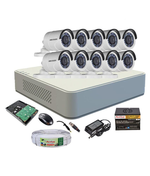 Hikvision 10 camera Kit with 16 channel DVR