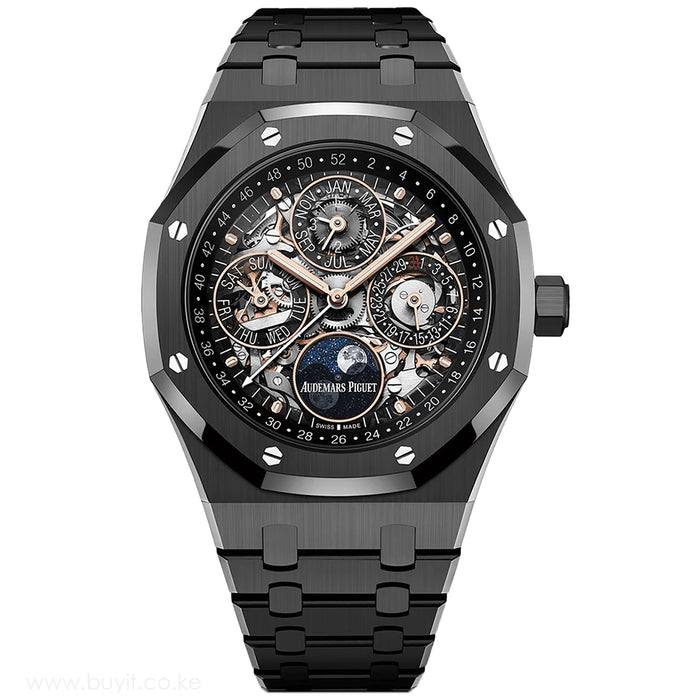 Black Automatic Audemars Piguet Royal Oak Perpetual Calendar 41mm