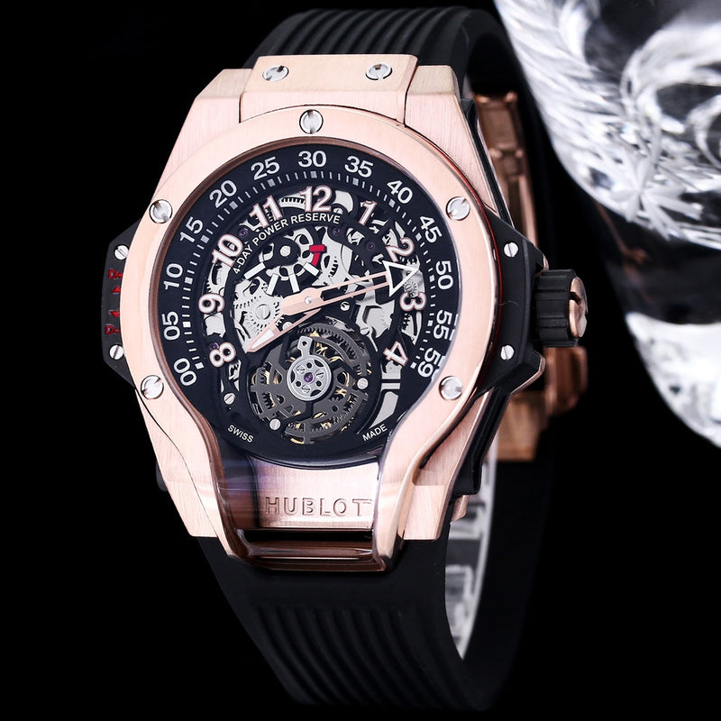 Ultra-luxury Hublot Tourbillon Skeleton Titanium Watch 44mm