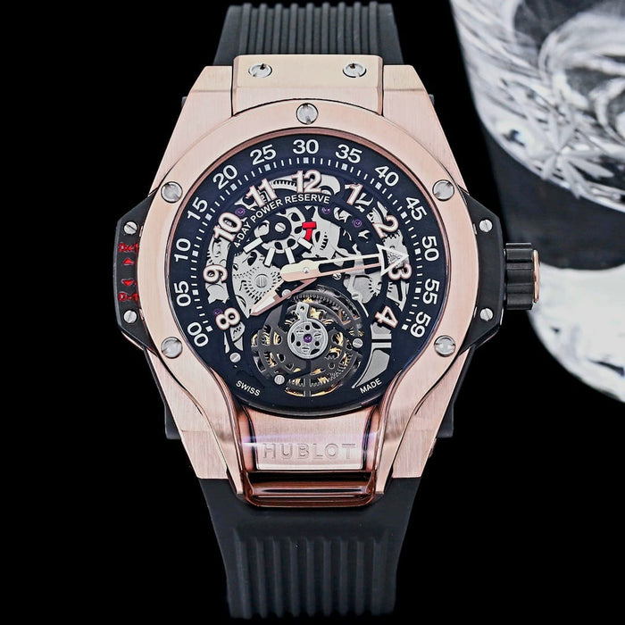 Ultra-luxury Hublot Tourbillon Skeleton Titanium Watch 44mm