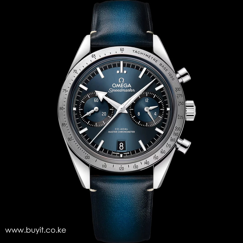 Luxury Omega Speedmaster '57 40.5 mm, steel on leather strap