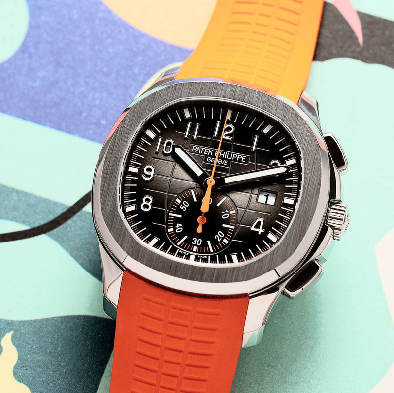 Automatic Patek Philippe Rose Gold Aquanaut Travel Time Watch Ref. 5164r