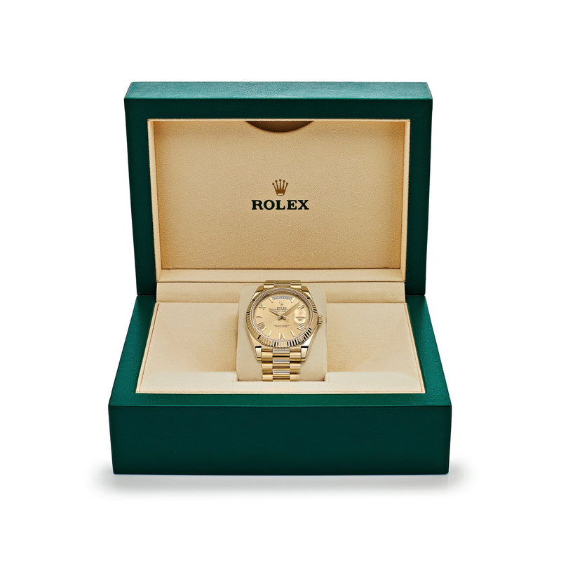 Rolex Day-Date 40 228238 Yellow Gold Champagne Roman Dial