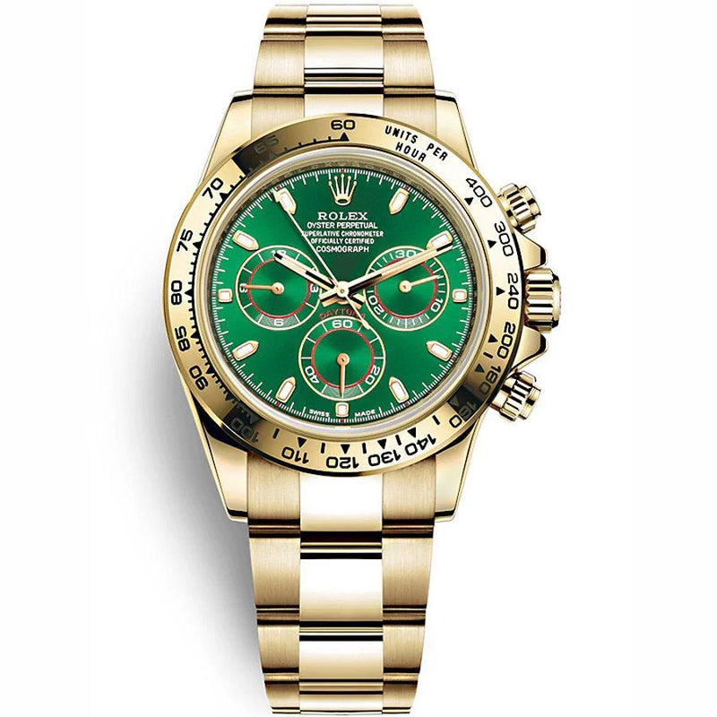 Rolex Daytona 40mm Yellow Gold 116508 Green Dial