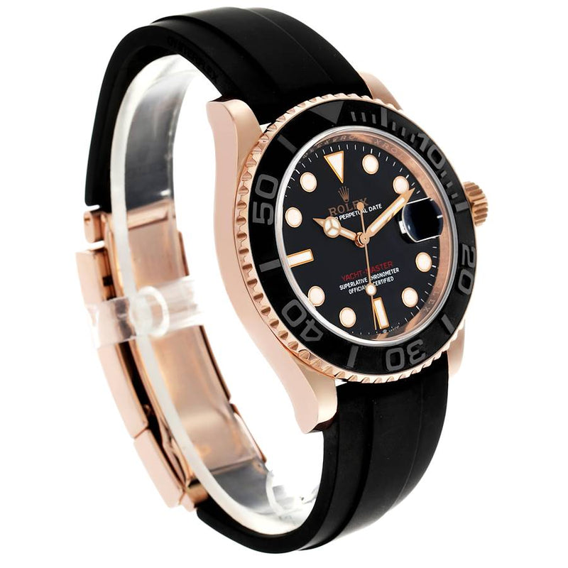 Rolex Yachtmaster 40mm Rose Gold Oysterflex Mens Watch 126655