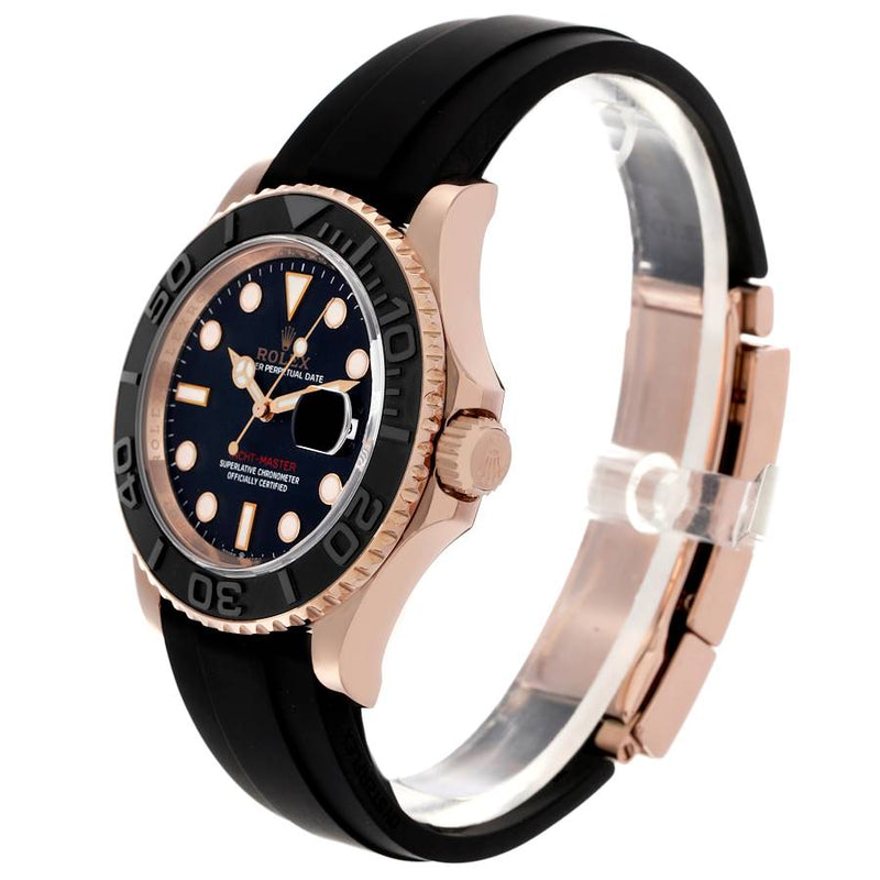 Rolex Yachtmaster 40mm Rose Gold Oysterflex Mens Watch 126655