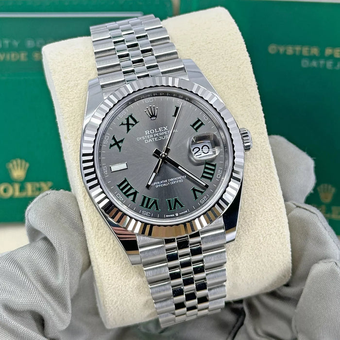 Rolex Datejust WIMBLEDON 41mm, Gray Roman Dial, Jubilee 126334-0022